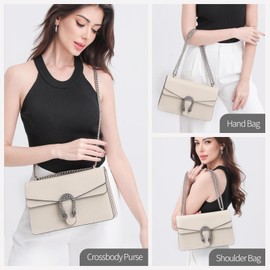 FEIMINA High-End Genuine Leather Shoulder Bag for Women, Stylish Handbag for Ladies, Refined Tote Purse, Crossbody Bag (White)