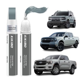 KIKIMO for Ford Touch Up Paint(Cactus Gray(NE/M7457)), Car Paint Repair Kit for Ford, 2 In 1 Scratches Repair with Pen Tip and Brush, Color-Matched for Quick & Easy Fix