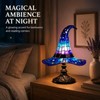 Halloween Witch Hat LED Lamp USB Powered Gothic Resin Desktop