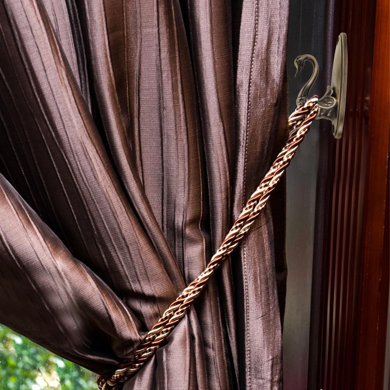 VORCOOL Pair of Swan Style Drapery Curtain Holdbacks Tieback Hooks