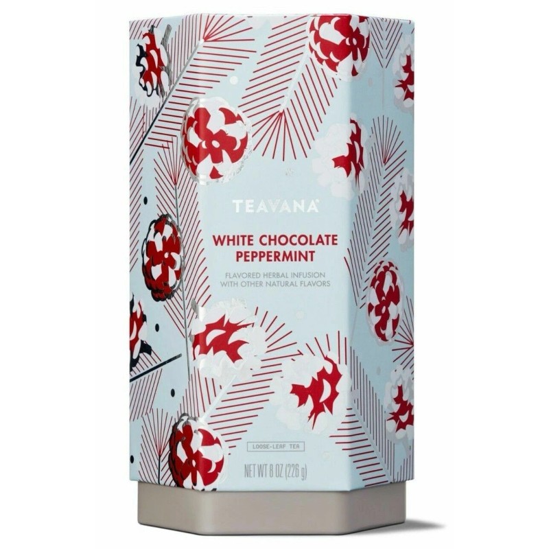 Teavana New Teavana White Chocolate Peppermint Empty Tea Tin Canister