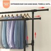 Unbranded Heavy Duty Clothing Garment Rack Rolling Clothes Organizer Double