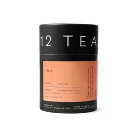 Dona single origin, premium blended teas conveniently packaged in plant-based sachets, canister of 12 sachets/teabags (Flirt)