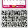 YEEZET 1000pcs M4 M5 M6 Bolts and Nuts Washers Assortment