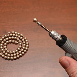 The Beadsmith Replacement Reamer Tip – Made of Steel – Diamond Coated – 1.75 Inches with a 45 Degree Edging Point for Rounding and Smoothing Beads – Use on Glass, Ceramic or Stone