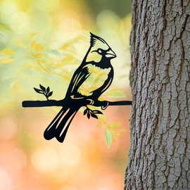 ZORISE Memorial Cardinal Bird Garden Statue, Metal Birds Yard DéCor, Outdoor Bird DéCor, for Backyards, Patios and Outdoor Spaces, Best Memorial Gifts for Women