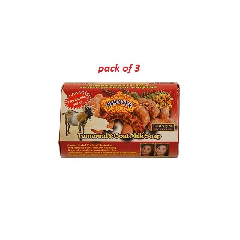 (pack of 3) Asantee - Herbal Thailand Tamarind & Goat's