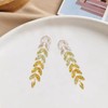 Aishgjia Gradient Crystal Long Chandelier Tassel Dangle Earrings for Women