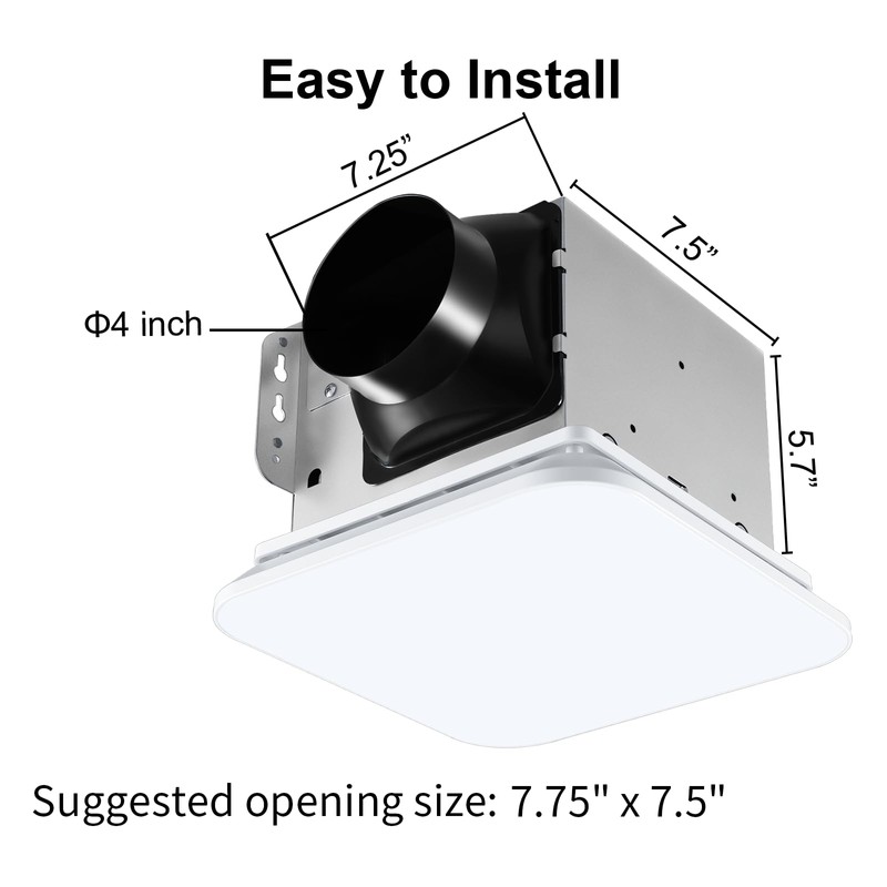 JOEAONZ Bathroom Exhaust Fan with Light 110 CFM Quiet with
