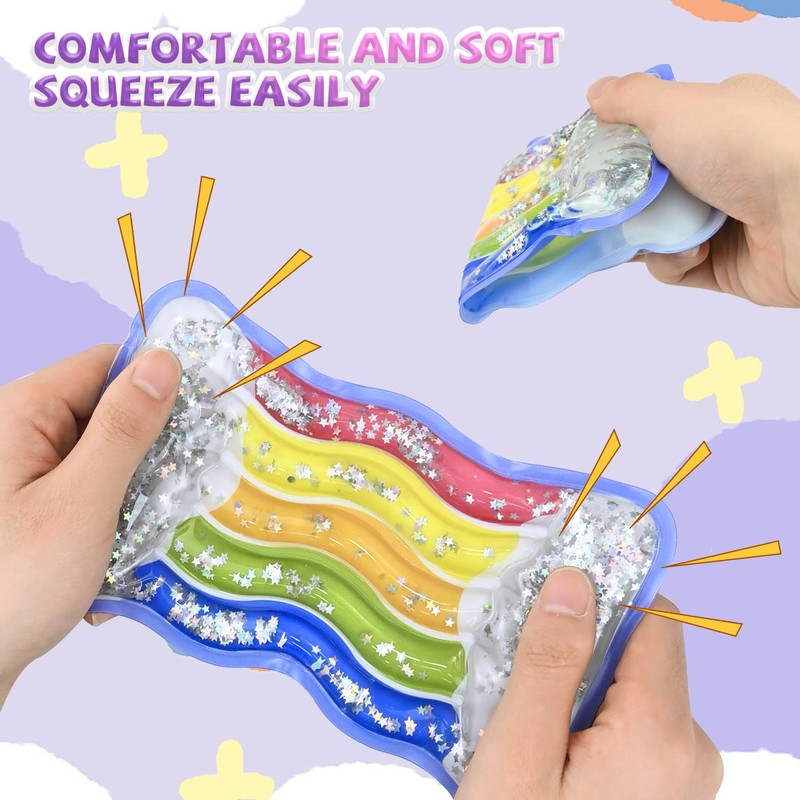 Sayudar Autism Sensory Squeeze Toys, Attention Coloured Tactile Fidget Toys,