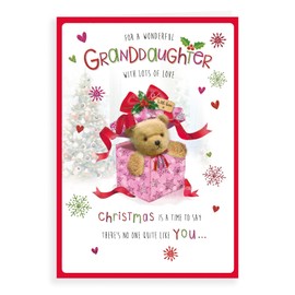 Piccadilly Greetings Cute Christmas Card Granddaughter - 9 x 6 inches - Regal Publishing,C85405