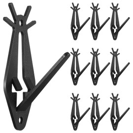 Wonderjune 10 Pcs European Mount Skull Hanger Deer Skull Hangers Deer Mount Hanger with Easy Installation Kits for Wall Display Hanging Mounting Deer Pronghorn Bear Head, Antler Style