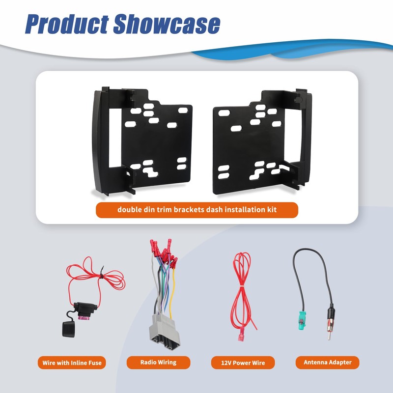 RETEPIF Double DIN Radio Installation Dash Kit with Radio Wire