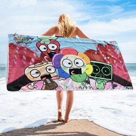 CHENGLI Horror Games Dandy Bea-ch To-wel, Microfibre Beach Towel, Dandy Lightweight Beach Towel, Quick Drying, Compact, Beach Towels, Sand-Free for Camping, and Gym, Beach