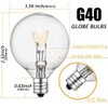 Pallerina 25 Pack G40 Light Bulbs Replacement,1.5 Inch 5 Watt