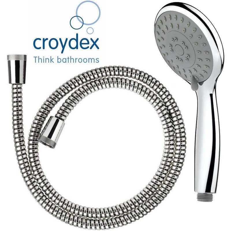 Croydex® Eco Contour Midi 3 Funcion Large Shower Head Handset