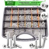 1200 PCS Stainless Steel Wood Screws Assortment Kit,Self Tapping Screws