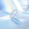 Women's 925 Sterling Silver Eternity Wedding Ring Round Cut Cubic