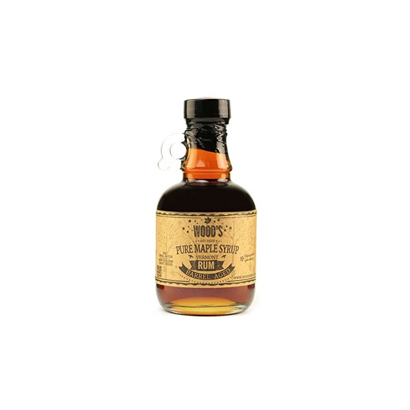 Two Glass Jars of Vermont Pure Maple Syrup - Bourbon