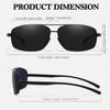 HIGLASS Polarized Sunglasses for Men, Lightweight Al-Mg Metal Frame Rectangle