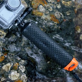 Homeet Schwimmer Handgriff Schwimmender Hand Grip Unterwasser Handstick Monopod Pole Selfie Stick Ergonomisch für Action Kameras 【Rot】