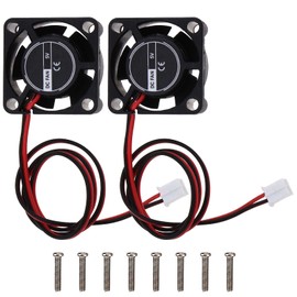 EMSea 2 Set Brushless Cooling Fan Silent 3D Printer Computer Case DC 5V 0.15A Mini 10000RPM 25x25x10mm with M3 Screw