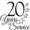 Anniversary Plaques - 7x9 20 Years of Service Anniversary Recognition