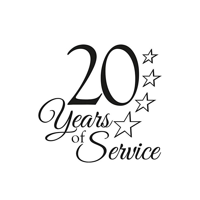 Anniversary Plaques - 7x9 20 Years of Service Anniversary Recognition