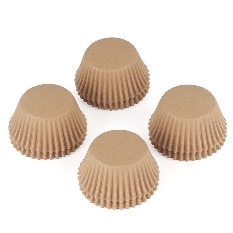 Caperci 500 Count Mini Cupcake Liners Natural Muffin Liners Greaseproof