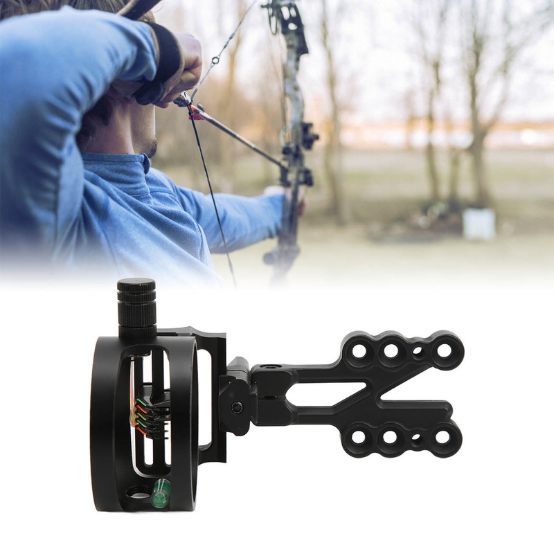 Bow Sight 5 Pin Archery Sight Aluminum with 0.019 Horizontal