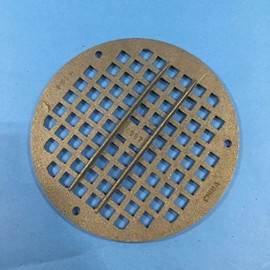 Jay R. Smith MFG. CO Bronze Bronze Floor Drain Grate, 4-11/16" Pipe Dia, Screw Connection - Drains
