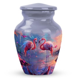 KARYLIZ Flamingo Urn - Small Cremation Urns for Ashes for Women - Mini Urns for Adult Man & Women - Cremation Urn for Human Ashes - Human Keepsake for Dad 3 Inch