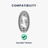 kwmobile Leather Key Cover Compatible with Hyundai 7-Button Ioniq 6