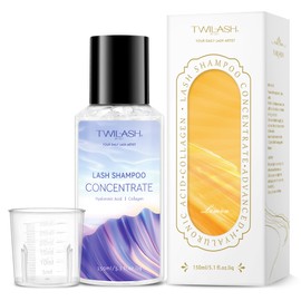Lash Shampoo Concentrate (150ml/ 5.12oz): Deep Cleanse, Long-Lasting Hydration, Gentle Formula (Sensitive Eyes & Lash Extensions Makes Up To 30.7oz), 6 Customizable Fragrances (Lemon 150ml)