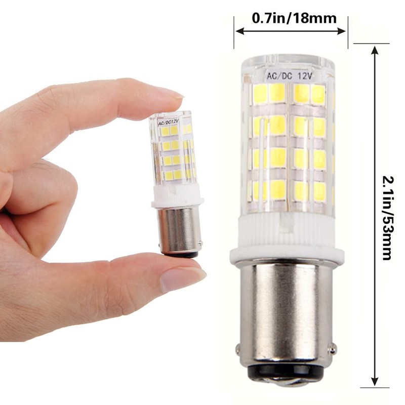 HRYSPN 5W Ba15d LED Light Bulb 12V 24V Daylight White