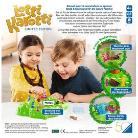 Ravensburger Lotti Karotti 23005 Limited Anniversary Edition 50 Years Blue Triangle, Racing Game for 2 to 4 Players, Children's Games from 4 Years