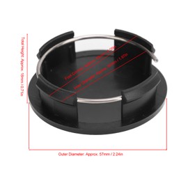 Tissting 4 Pcs Wheel Hub Caps Outer Diameter 57mm 50mm Inner Diameter Universal Plastic Wheel Rim Hub Center Covers Snap On