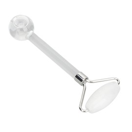 2 in 1 Face Roller Massager Face Roller Eye Ice Massage White Jade Stone Facial Lifting Portable Skin Care Tool for Home Use