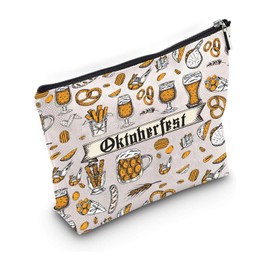 JYTAPP German Oktoberfest Makeup Bag Beer Lover Merchandise Berlin Trip Traditional Symbols Travel Bag Gift
