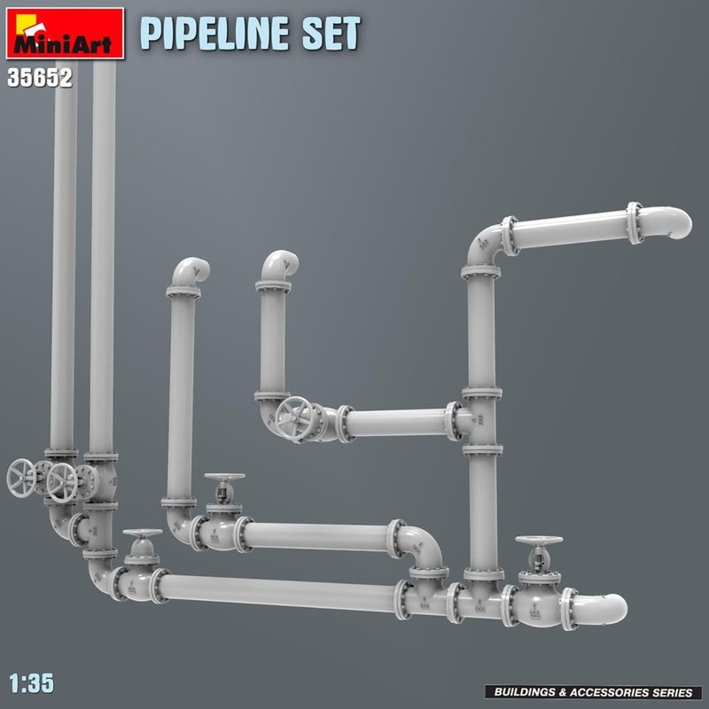 Mini Art MA35652 1/48 Scene Accessory Plumbing Set, Plastic Model