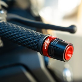 MOWOK Fit for Yamaha R3 YZF-R3 YZFR3 YZF R3 2015-2019 2020 2021 2022 2023 2024 2025 Motorcycle Accessories Handle Bar Ends Handlebar Grips Plug Caps Balance Pad (Red)