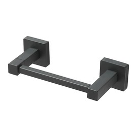 Leyden Toilet Paper Holder Matte Black, Modern Wall Mount Toilet Tissue Holder for Bathroom, Square Double Base Toilet Roll Holder