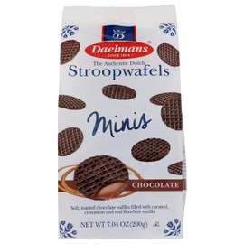 Daelmans Stroopwafel Minis, Chocolate-Caramel, 5.29 oz