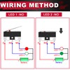 MKBKLLJY Pack of 30 Limit Switches, Micro Switch, AC 2A