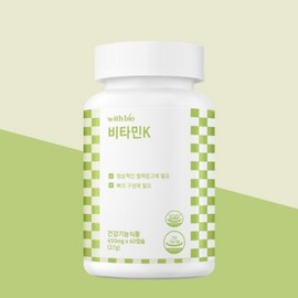 WithBio Vitamin K1 High Content 1000mcg 60 Tablets Vitamin K, 6 Pieces / 위드바이오 비타민 K1 고함량 1000mcg 60정 비타민K, 6개