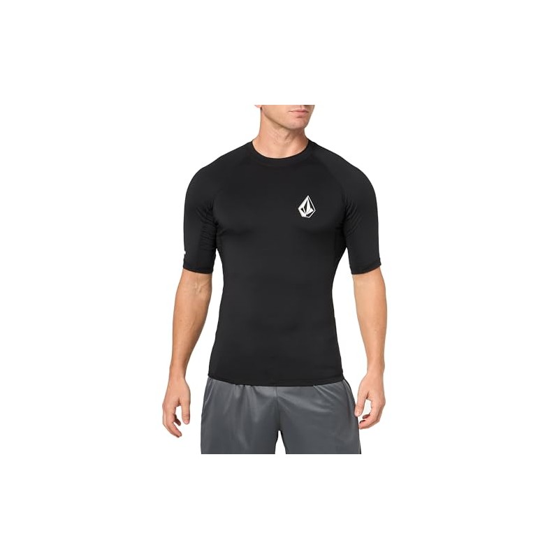 Volcom Men's Rash Guard Shirt, Black 124
