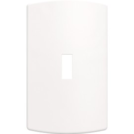 Franklin Brass Soft Modern (3-Pack) Decorative Light Switch Cover Wall Plates Pure White 1-Gang Concealed Mount Screwless Wall Plate Switch/Toggle Plate Guards Electrical Outlet Covers W42465K-PW-CP