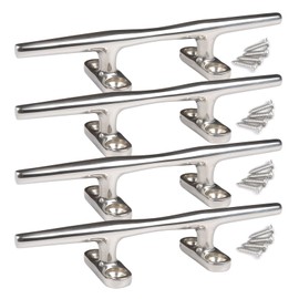 Boat Cleats 4 inch/5 inch/6 inch/8 inch Marine Dock Cleats Stainless Steel Boat Rope Cleat with Fasteners for Marine, Deck, Nautical Décor