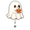 Halloween Badge Reel Cute Ghost Badge Clip Fall Pumpkin Retractable