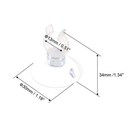 sourcing map Pack of 20 Aquarium Replacement Suction Cup Clips Pipe Holder Air Pump Accessories 13 mm Clear
